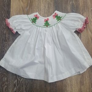 Southern Sunshine Smocked Embroidered Christmas Top Size 18mo